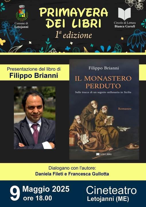 Presentazione del Libro di Filippo Brianni "Il Monastero Perduto" (inizio ore 18.00)