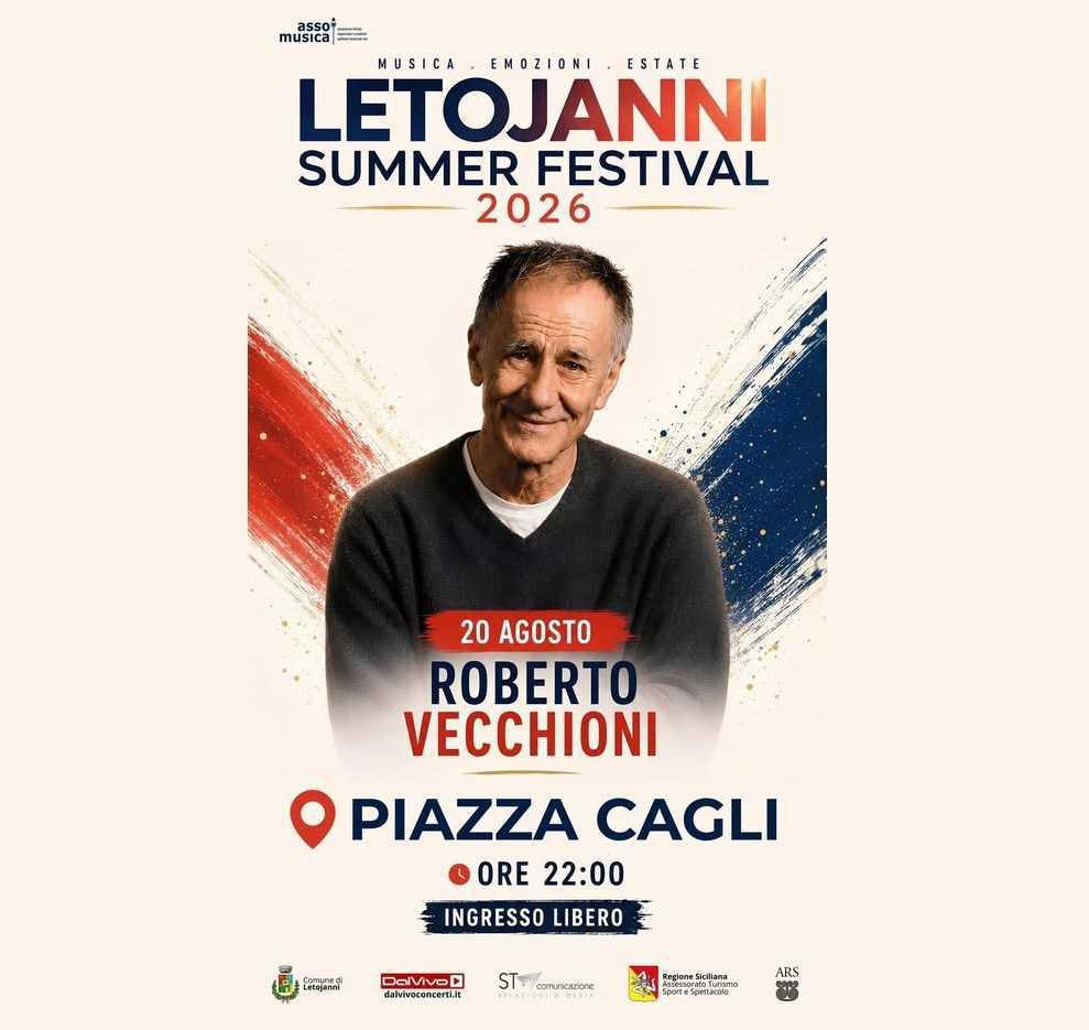 Roberto Vecchioni - Letojanni Summer Festival 2026 (start h. 22.00)