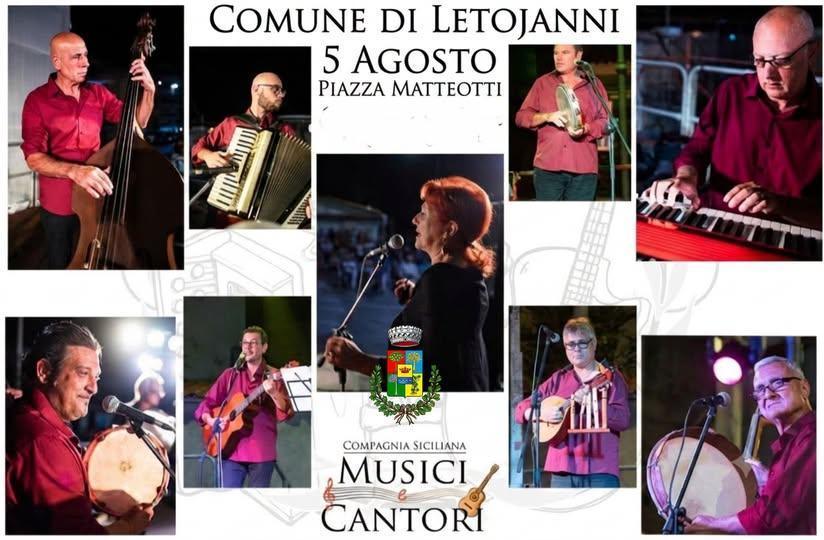 La Compagnia Siciliana Musici e Cantori presenta "Aria del Sud, canti etnici di terra e di mare" con Maurizio Tama (Inizio ore 22.00)