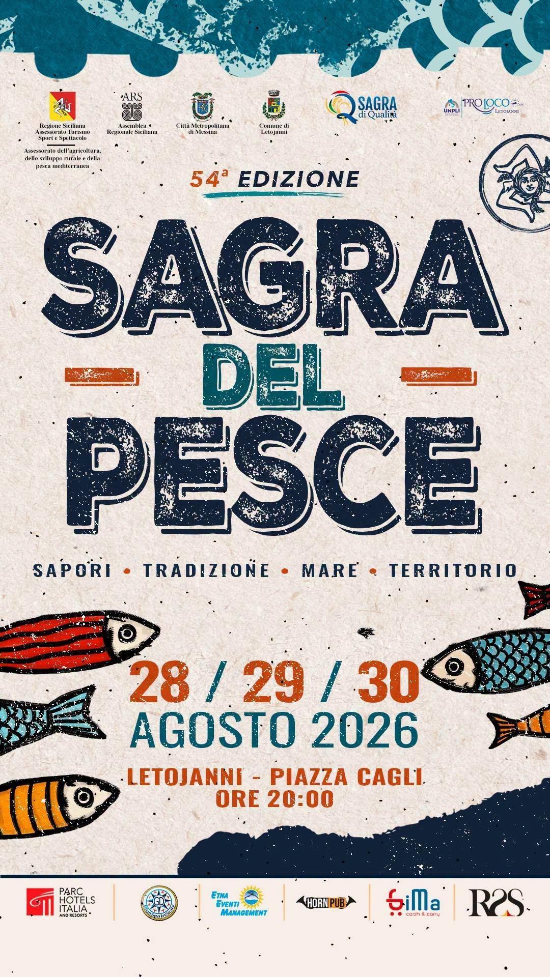 54^ Sagra Del Pesce — "Salvatore Briguglio e i White Sound di Carmelino Pellitteri" (Inizio ore 20:00)