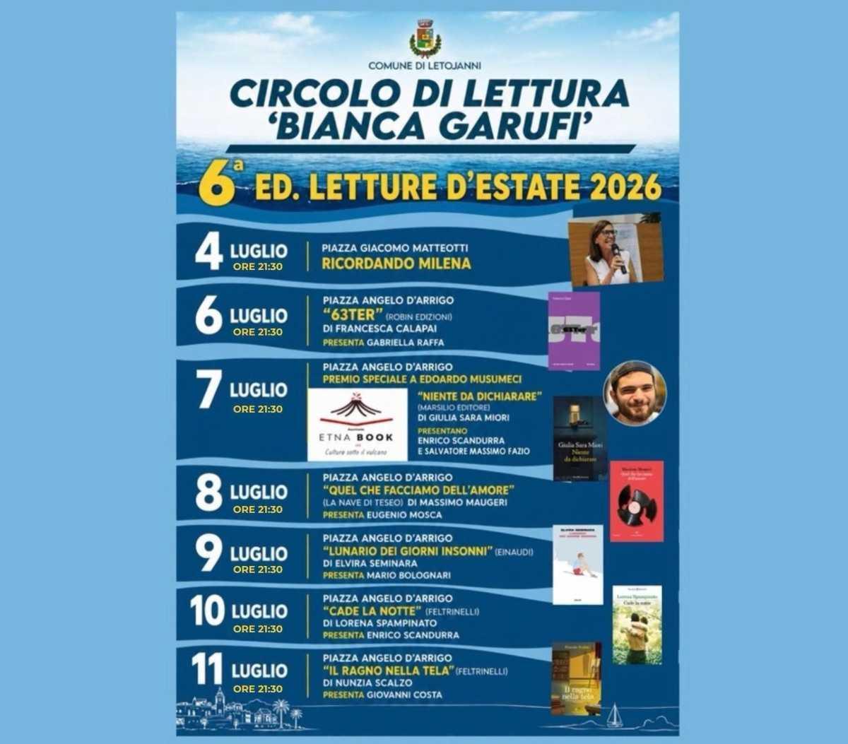 Letture D'Estate 2026- "63Ter" Di Francesca Calapai (Inizio ore 21.30)