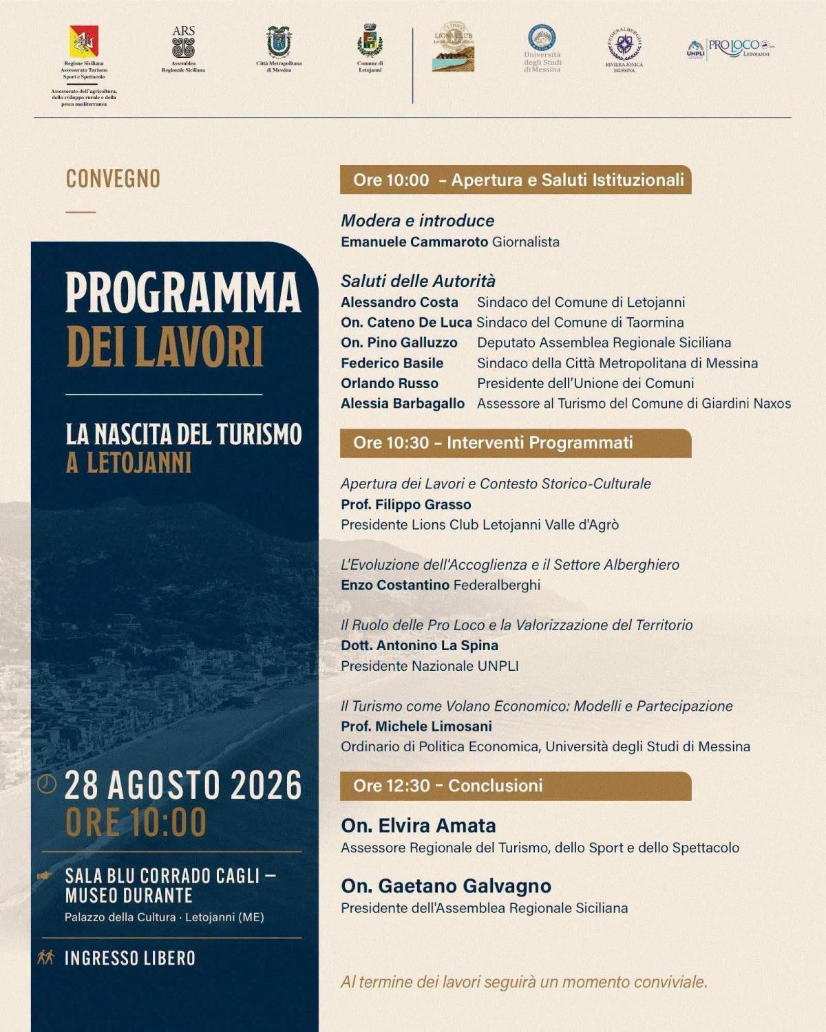 La Nascita del Turismo a Letojanni (Inizio ore 10:00) La Nascita del Turismo a Letojanni (Inizio ore 10:00)
