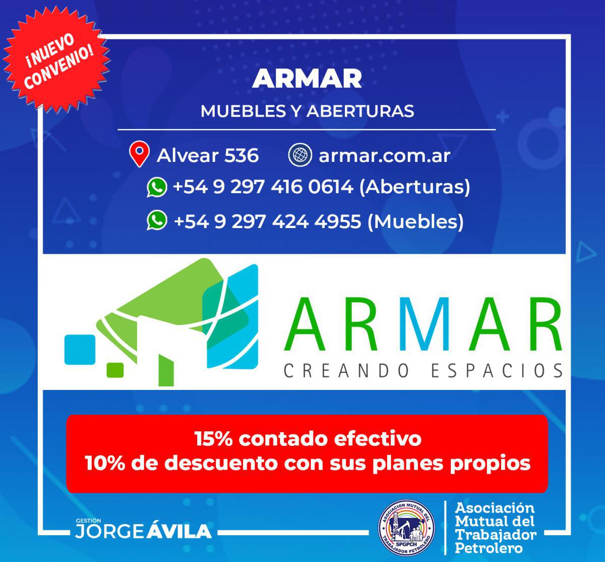 Nuevo convenio con Armar Muebles!