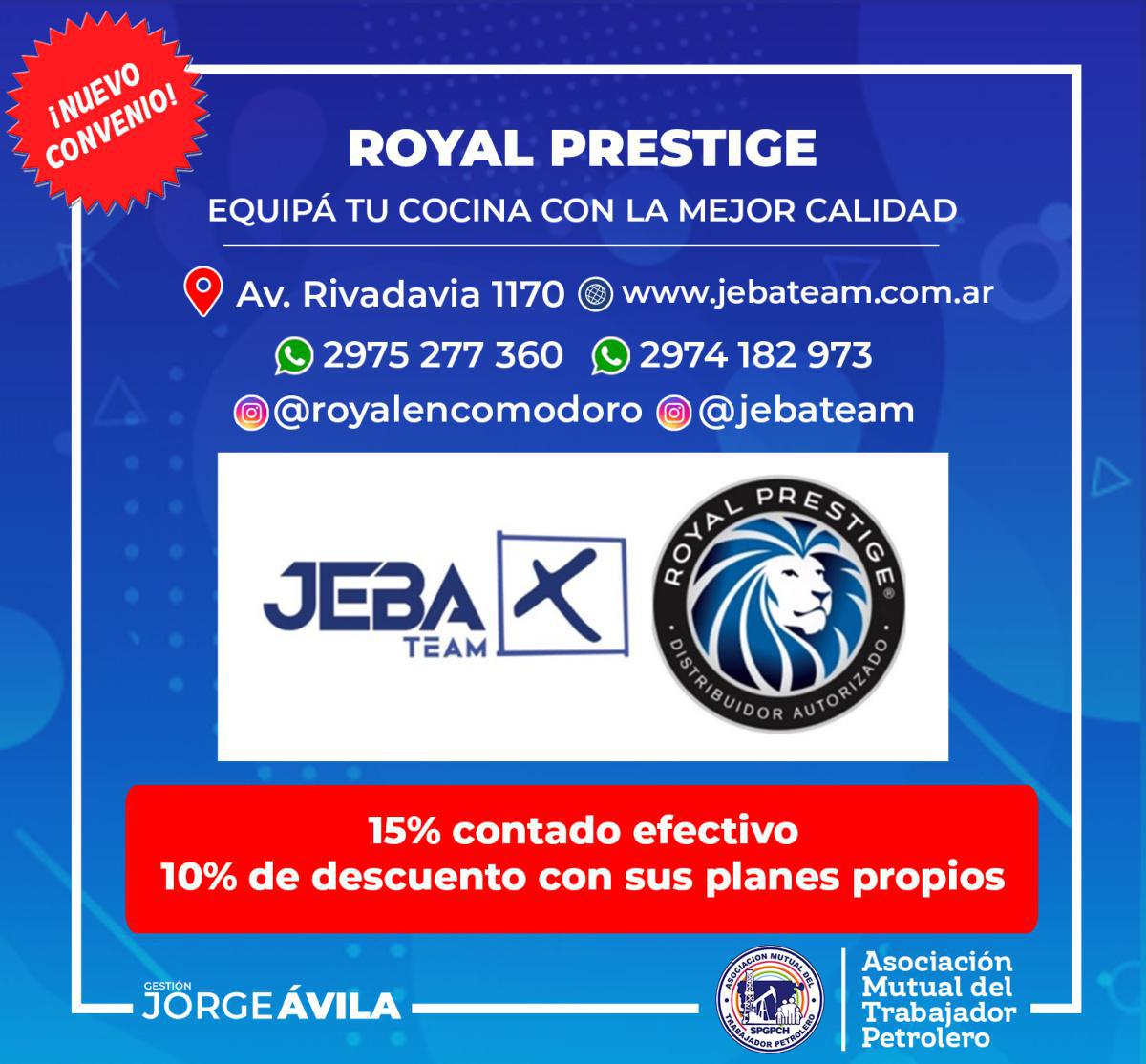 Nuevo convenio con Royal Prestige!