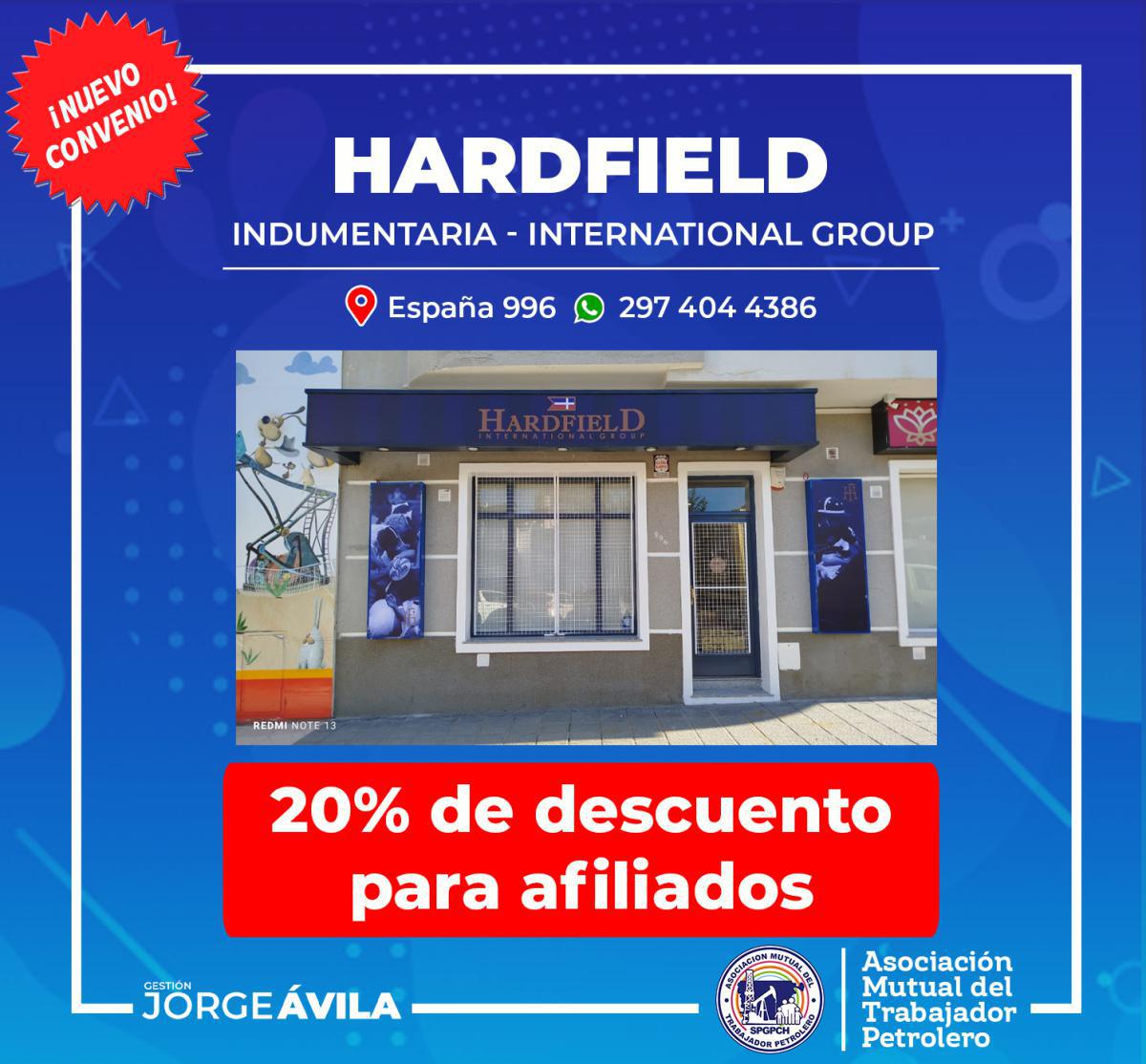 Nuevo convenio con Hardfield 