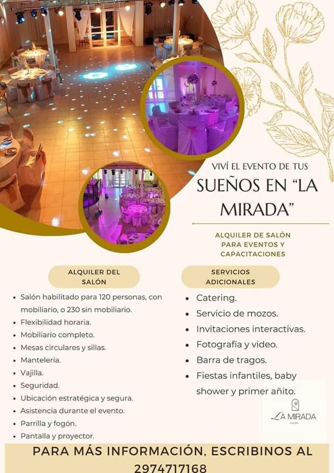 Nuevo convenio con "La Mirada", Salón de Eventos 