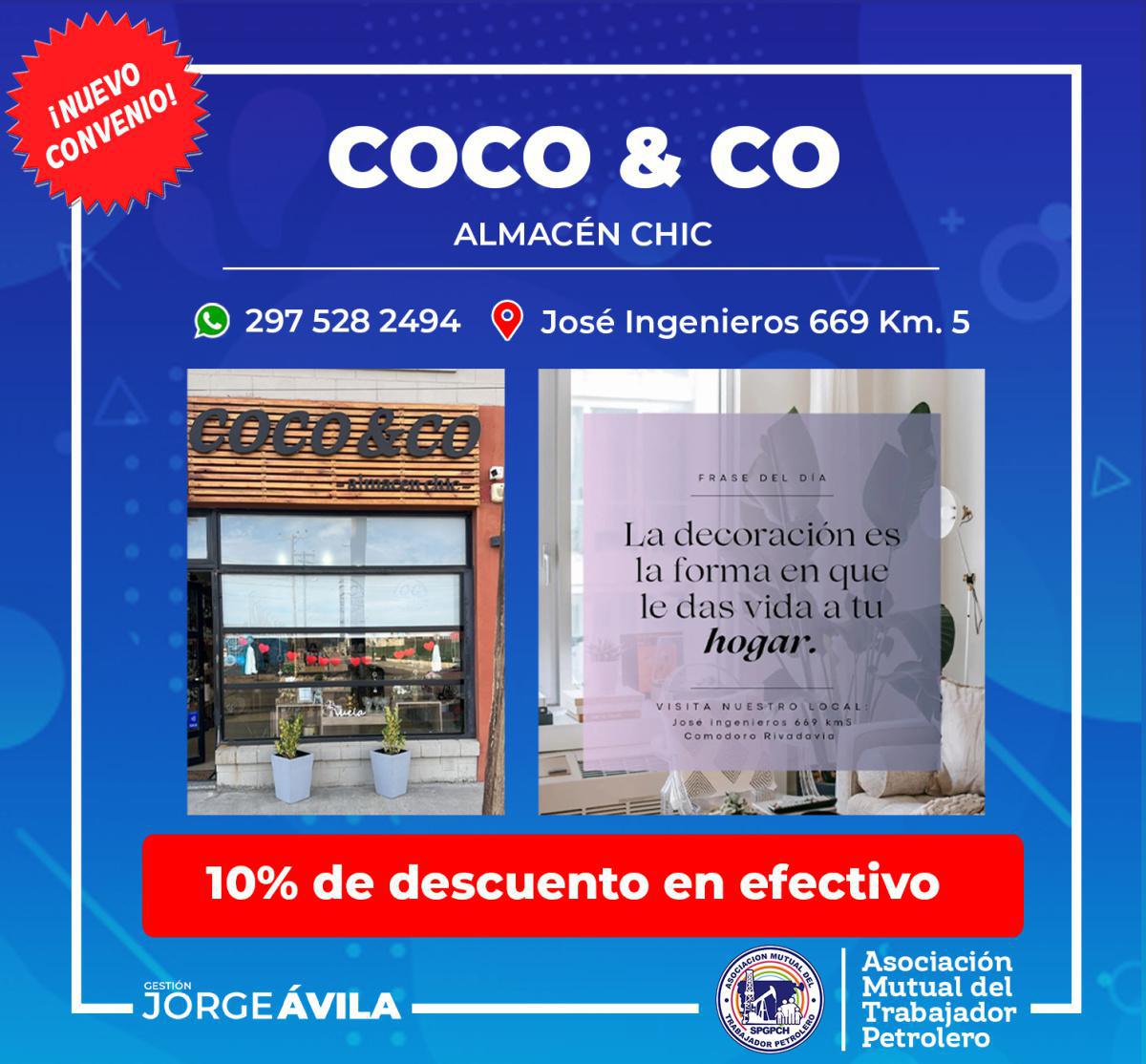 Nuevo convenio con Coco & Co, Almacén Chic