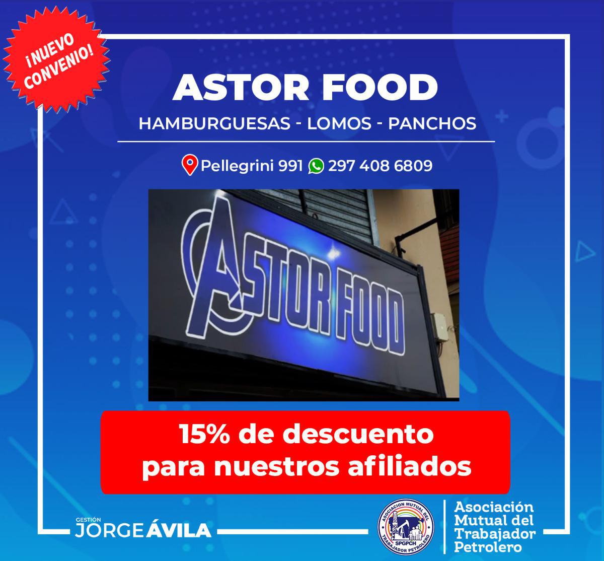 Nuevo convenio con Astor Food