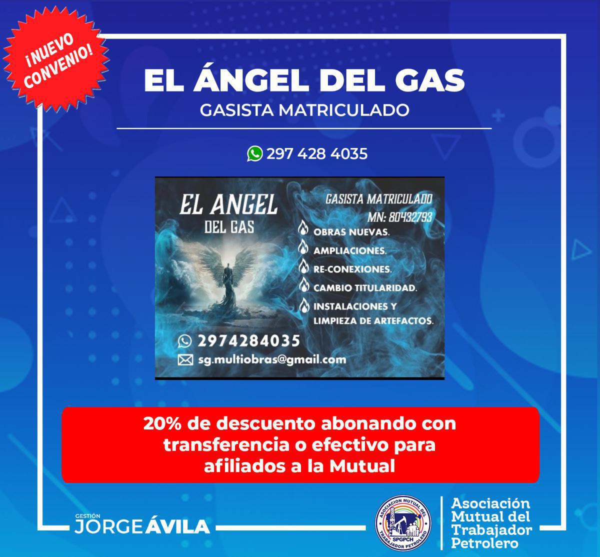Nuevo convenio con El Ángel del Gas