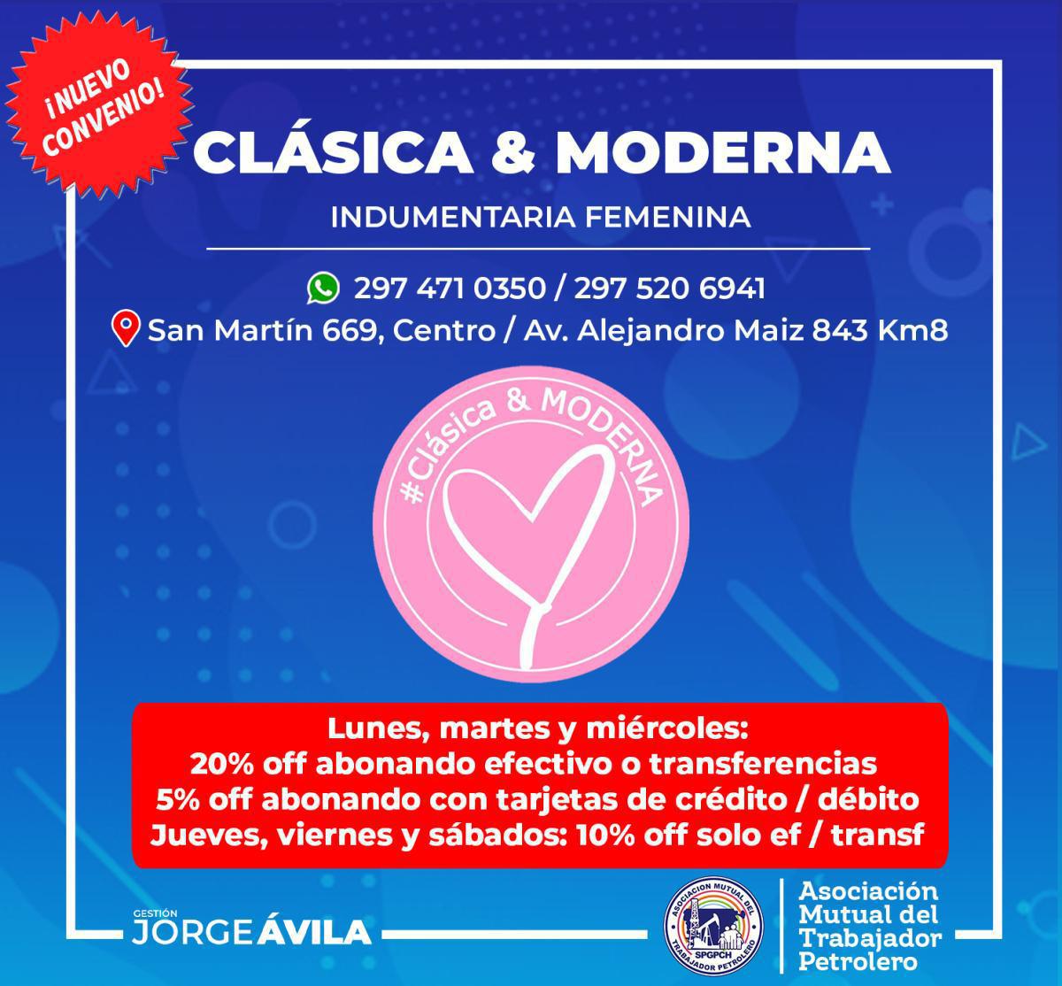 Nuevo convenio con Clásica & Moderna