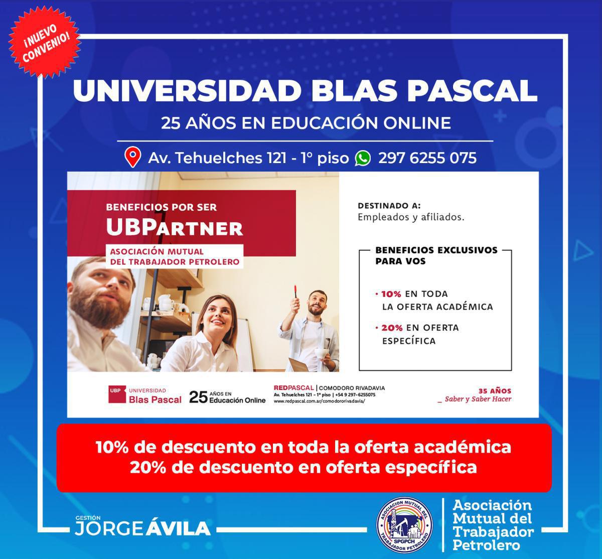 Nuevo convenio con la Universidad Blas Pascal