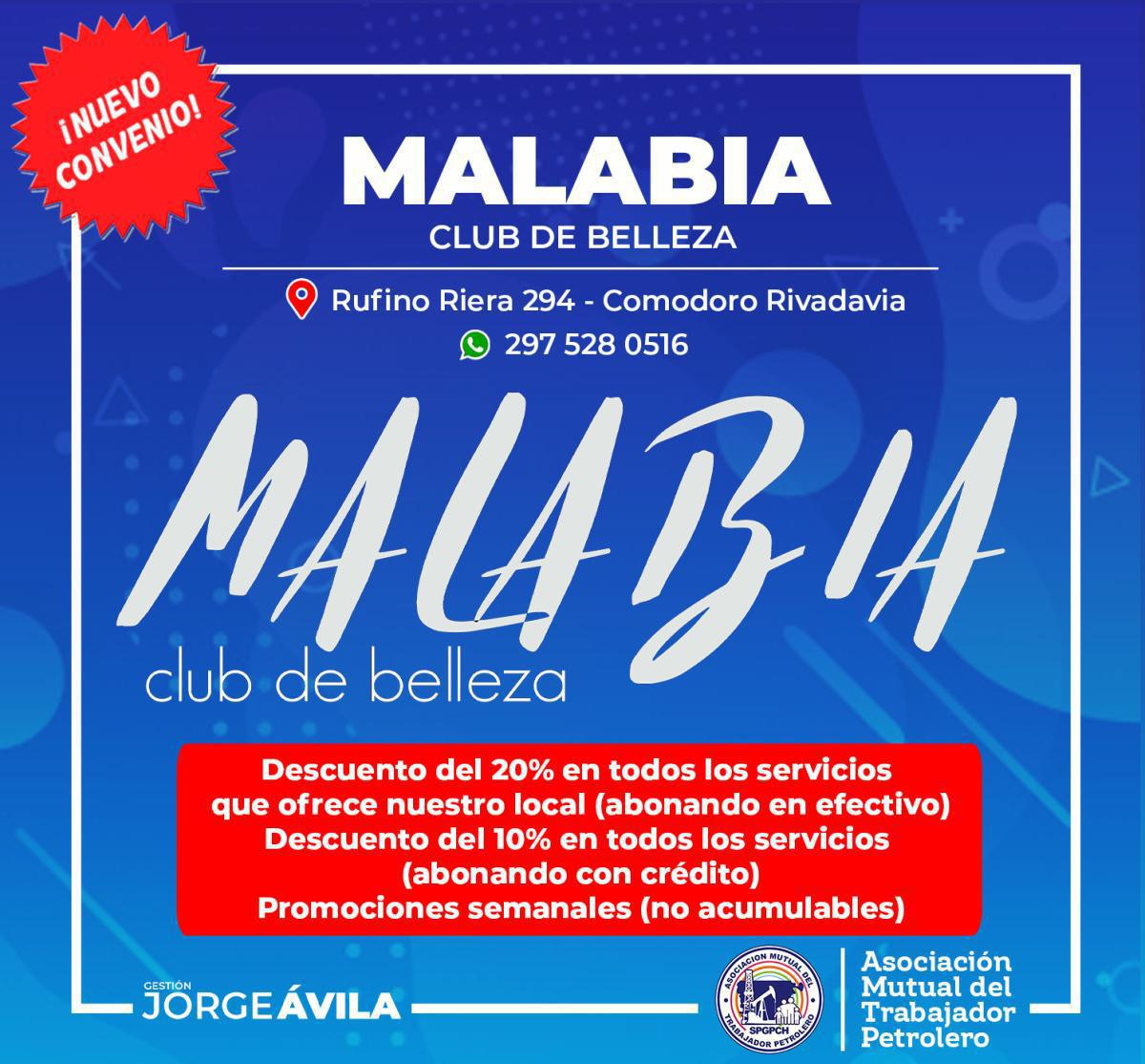 Nuevo convenio con Malabia, Club de Belleza