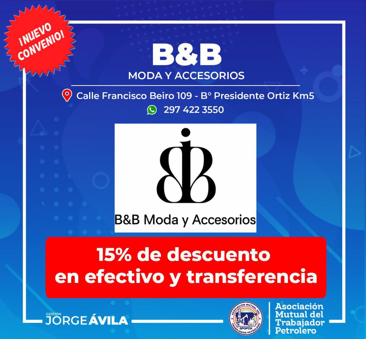 Nuevo convenio con B&B Moda y accesorios