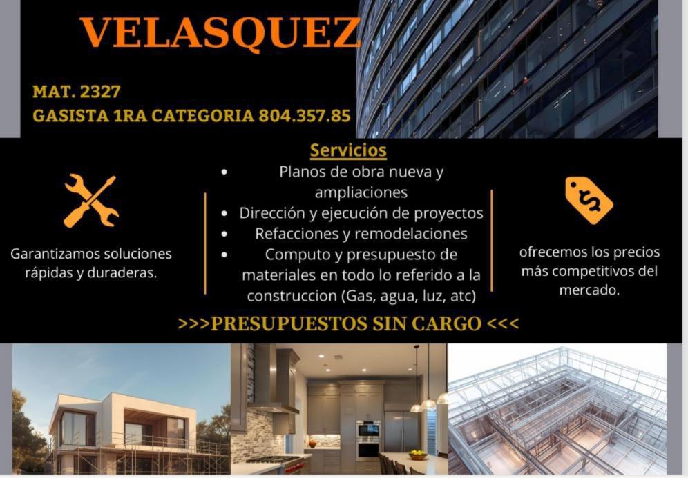 Nuevo convenio con Velasquez Luciano Adrián, Maestro Mayor de Obra