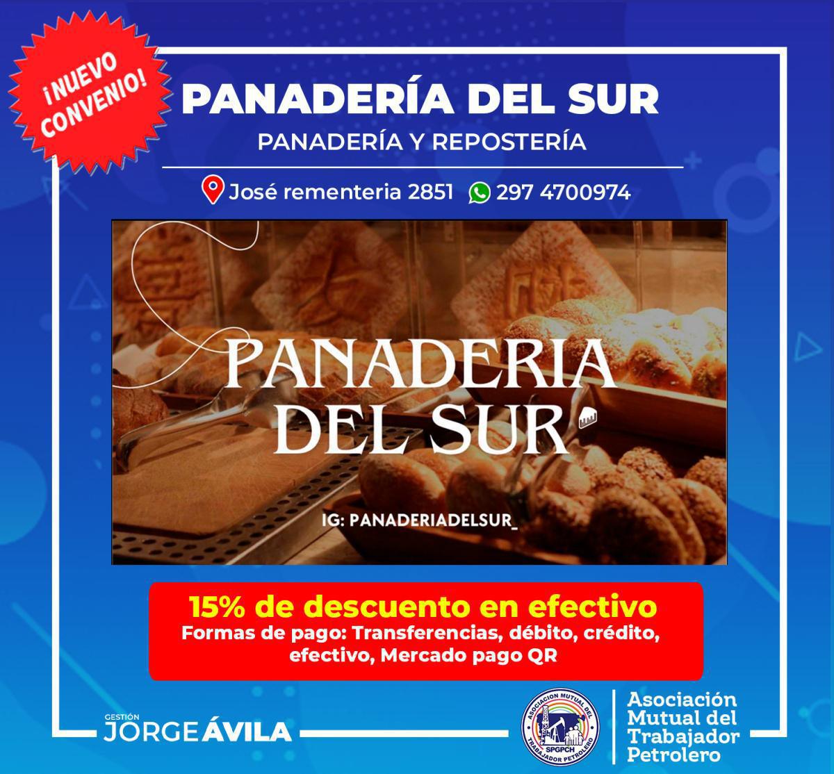 Nuevo convenio con Panadería del Sur