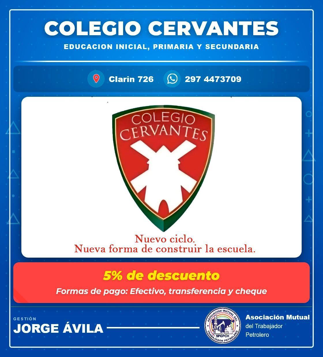 Nuevo convenio con Colegio Cervantes