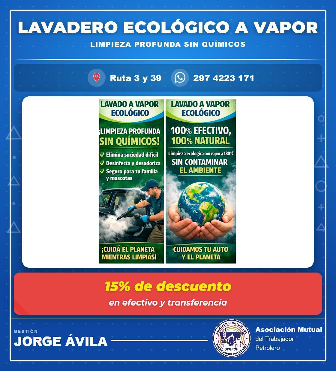 Nuevo convenio con Lavadero Ecológico a vapor