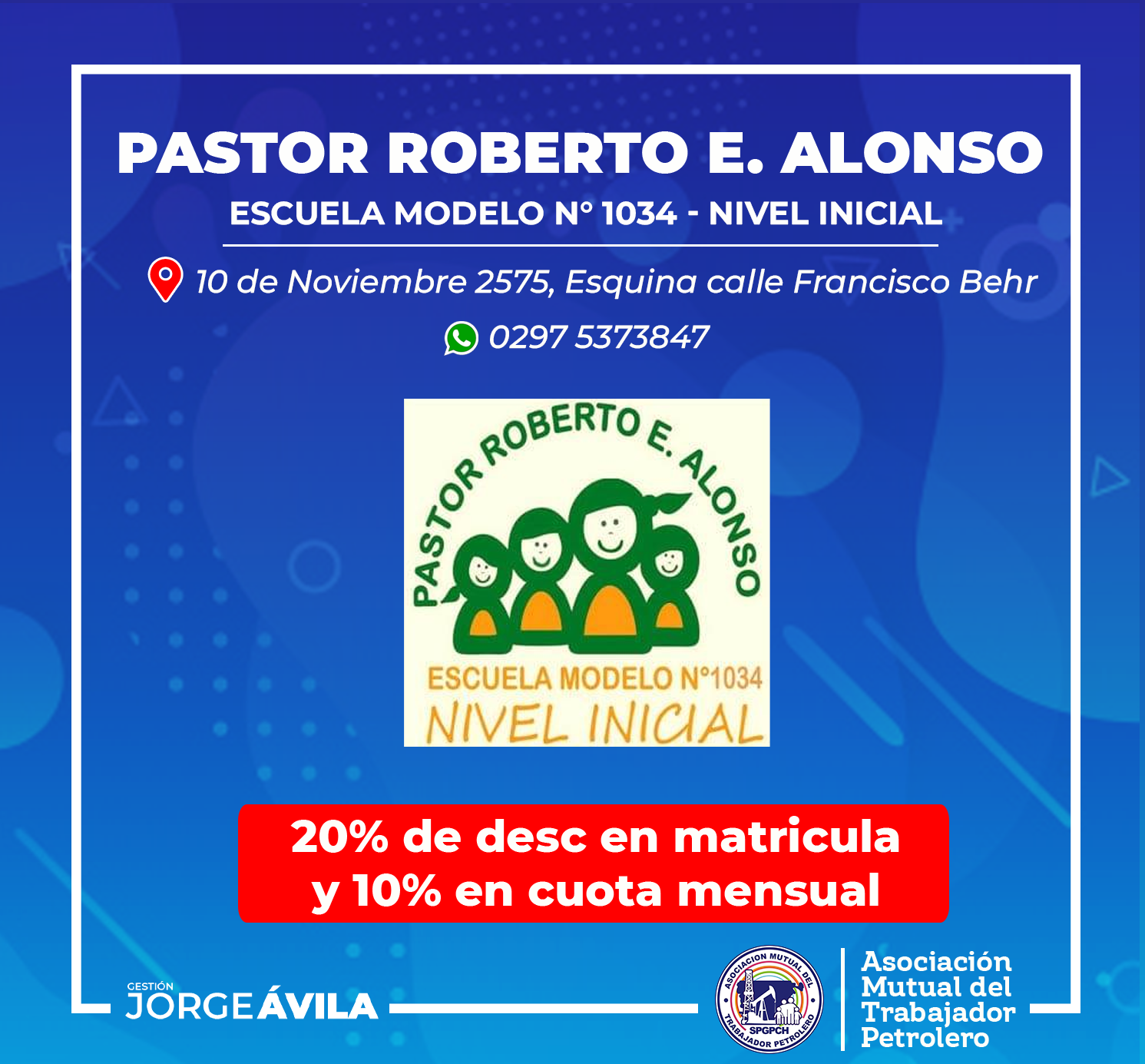 Pastor Roberto E Alonso, Escuela Modelo de Nivel Inicial