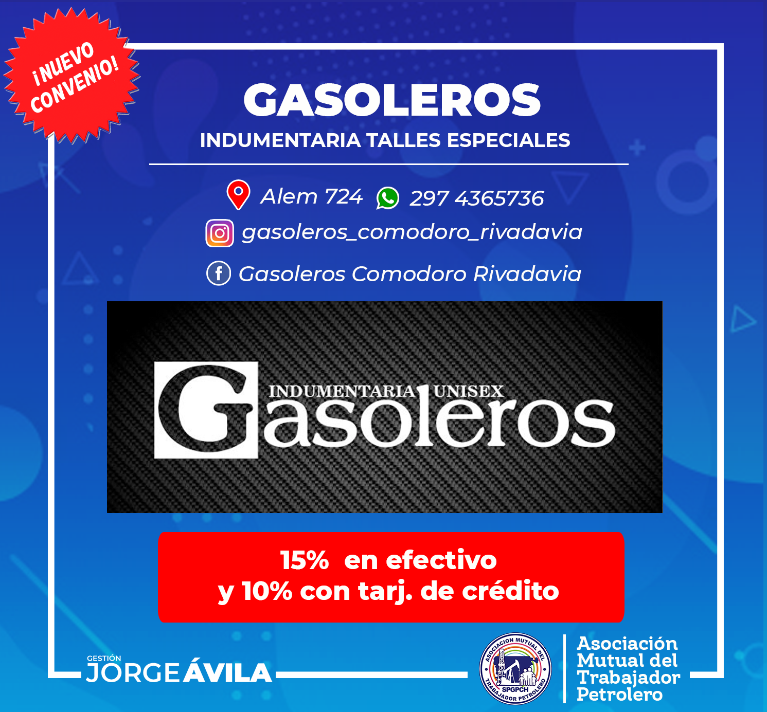 Gasoleros Indumentaria Unisex - Talles Especiales