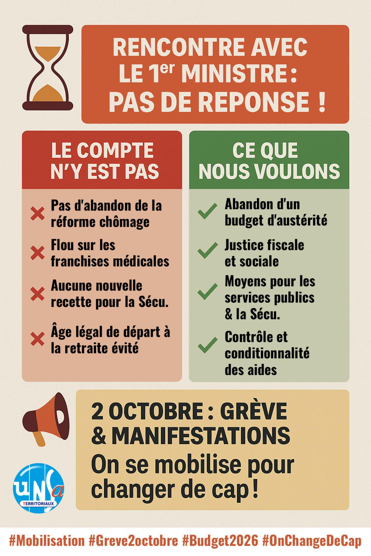 Intersyndicale et 1er Ministre