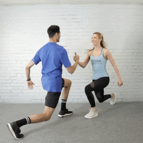Partner Jumping Lunges