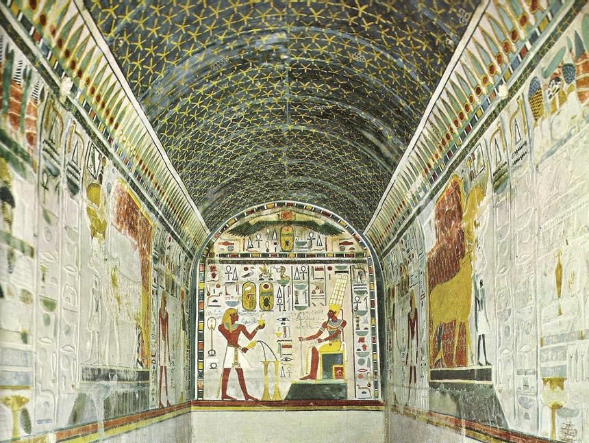 Capilla de la estatua de Hat-Hor. Deir El Bahari. Reinado de Thutmosis III (1479-1425 a. C.). Museo Egipcio de El Cairo