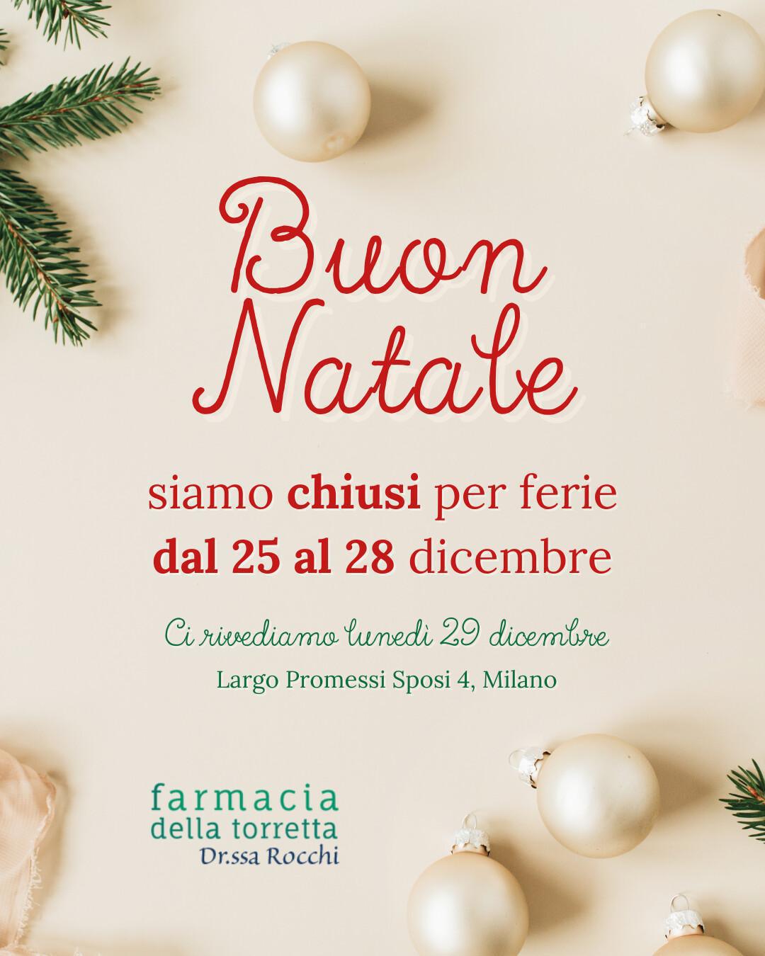 π
Chiusure Natalizie π
Chiusure Natalizie