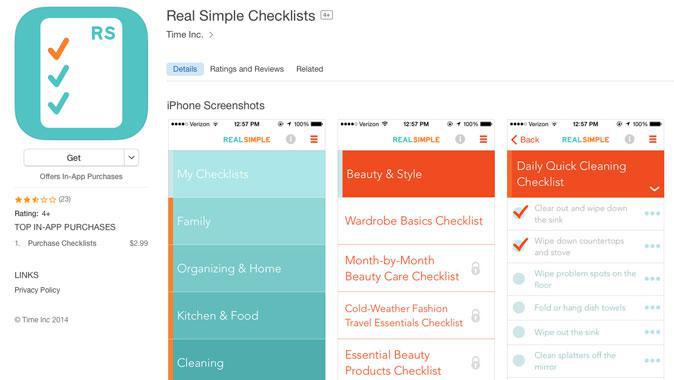 Real Simple Checklists