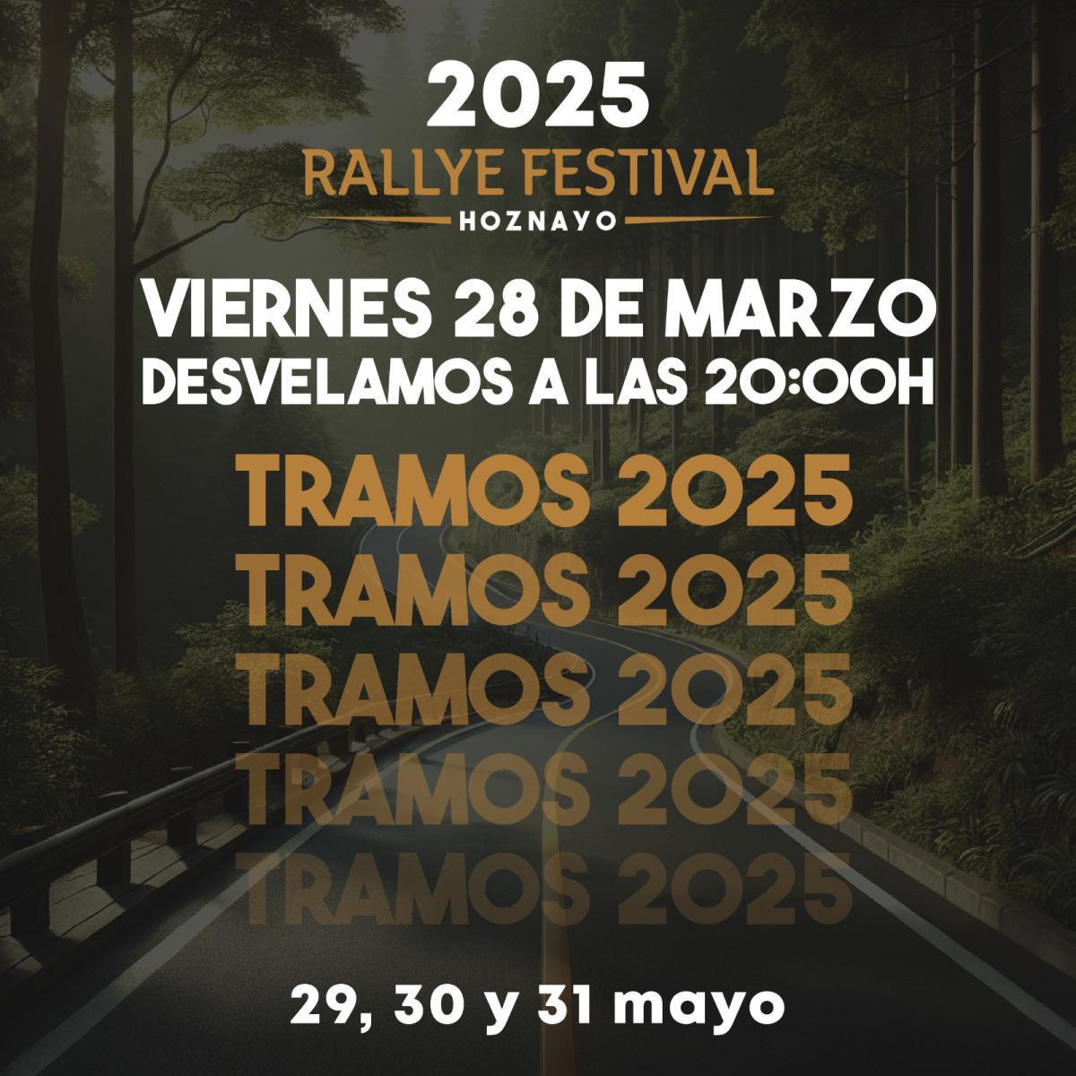 Próximo 28 de marzo tramos Rallye Festival Hoznayo 2025 