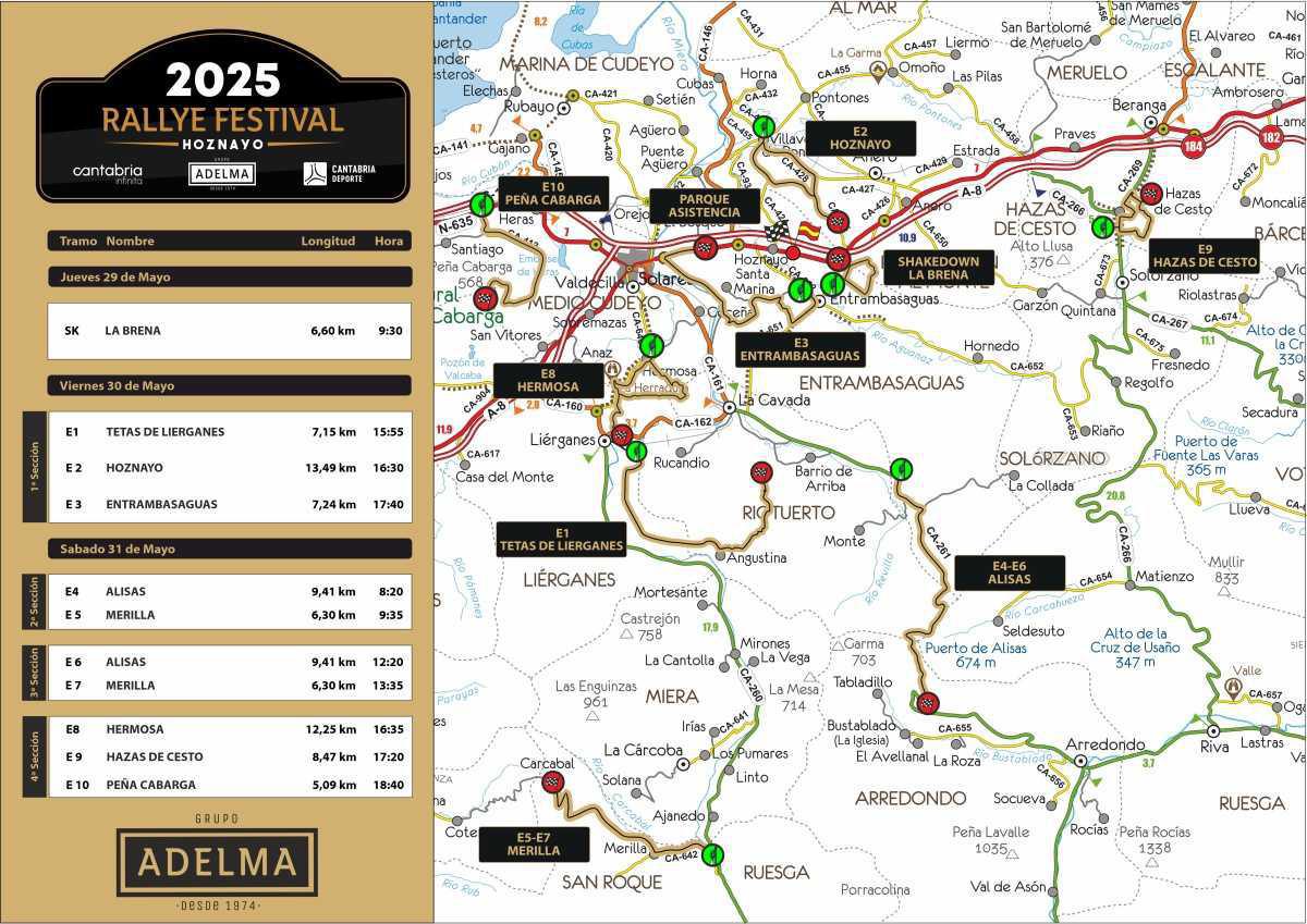 Ya disponible el recorrido total del Rallye Festival Hoznayo 2025 Ya disponible el recorrido total del Rallye Festival Hoznayo 2025