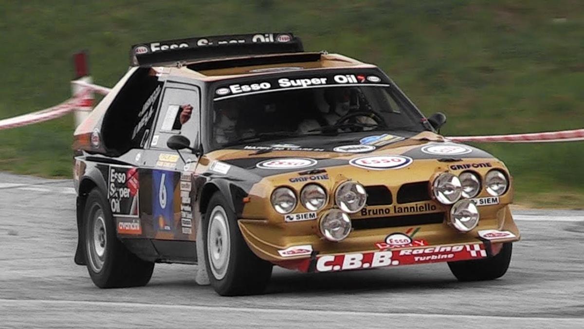 Bruno Ianniello y su Lancia Delta S4 en Hoznayo Bruno Ianniello y su Lancia Delta S4 en Hoznayo