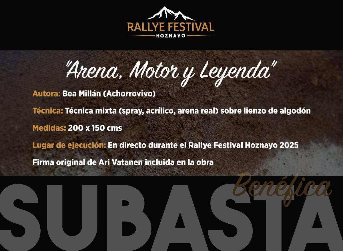 Cuadro Ari Vatanen ”Arena, Motor y Leyenda" en subasta