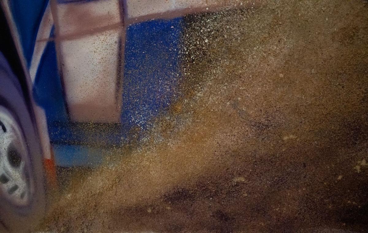 Cuadro Ari Vatanen ”Arena, Motor y Leyenda" en subasta Cuadro Ari Vatanen ”Arena, Motor y Leyenda" en subasta