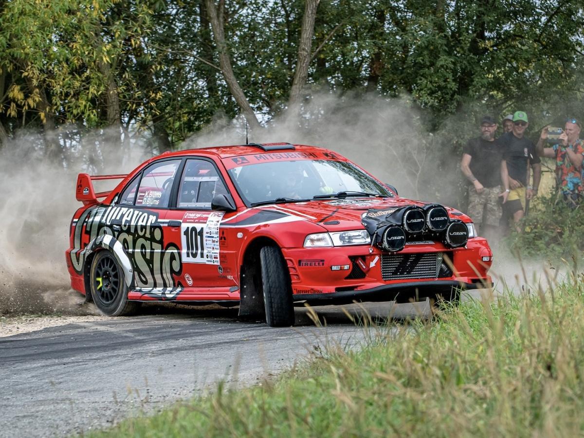 El letón Kalvis Blums en Hoznayo 2026 con su Mitsubishi EVO VI