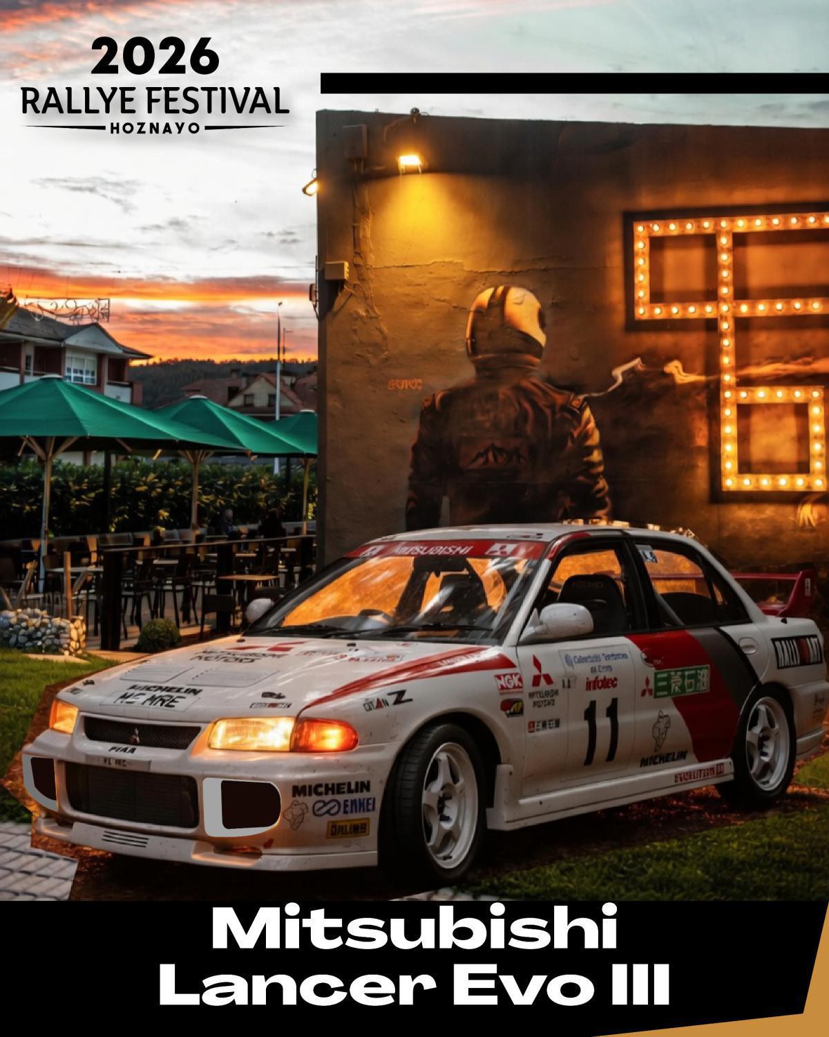 Mitsubishi Lancer EVO III ex Tommi Mäkinen en el RFH 2026 Mitsubishi Lancer EVO III ex Tommi Mäkinen en el RFH 2026