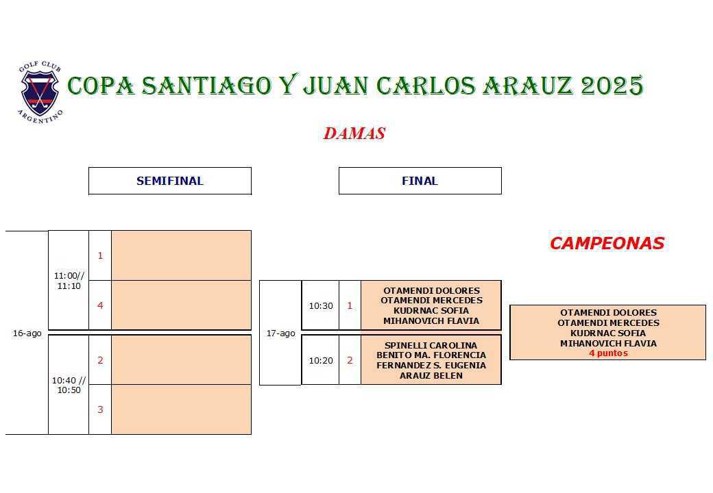 COPA SANTIAGO Y JUAN CARLOS ARAUZ