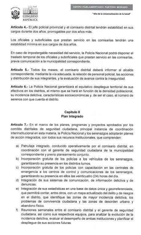 🚨Proyecto de Ley buscaría Municipalizar la Policía Nacional🚨