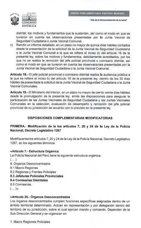 🚨Proyecto de Ley buscaría Municipalizar la Policía Nacional🚨