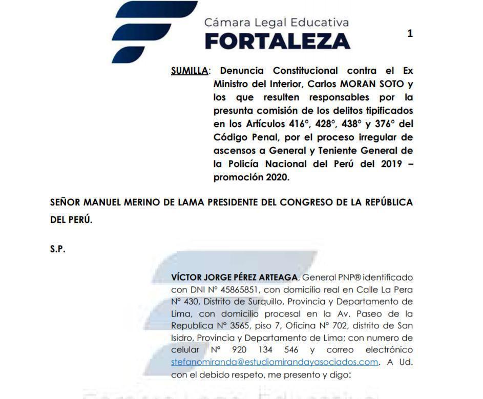 Abogado denuncia ascensos «a dedo» de generales de PNP