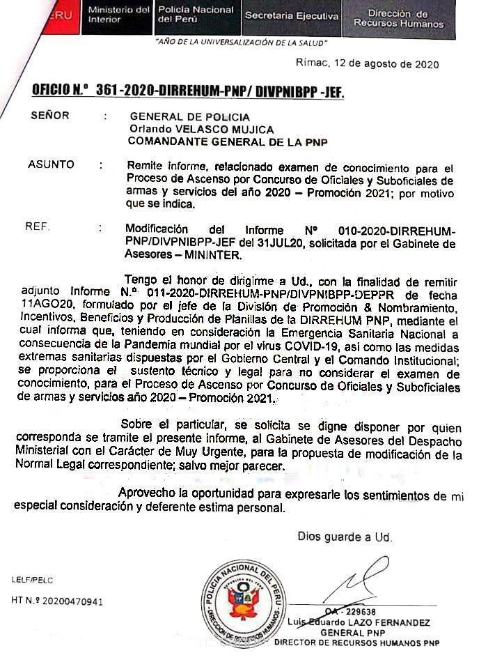 ASCENSO 2020: ¿Suspenderán el examen de conocimientos?