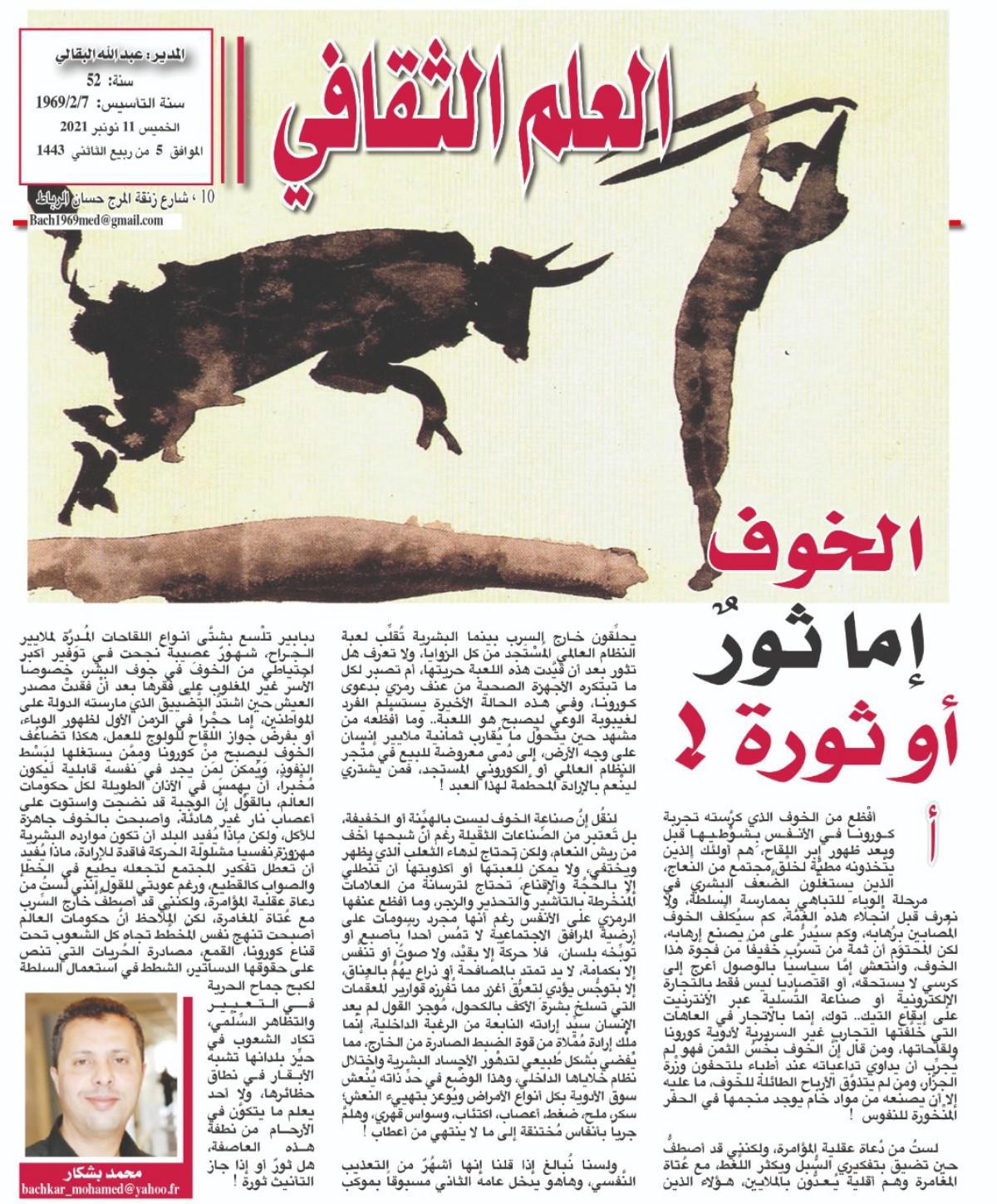 الخوف إما ثورٌ أو ثورة !