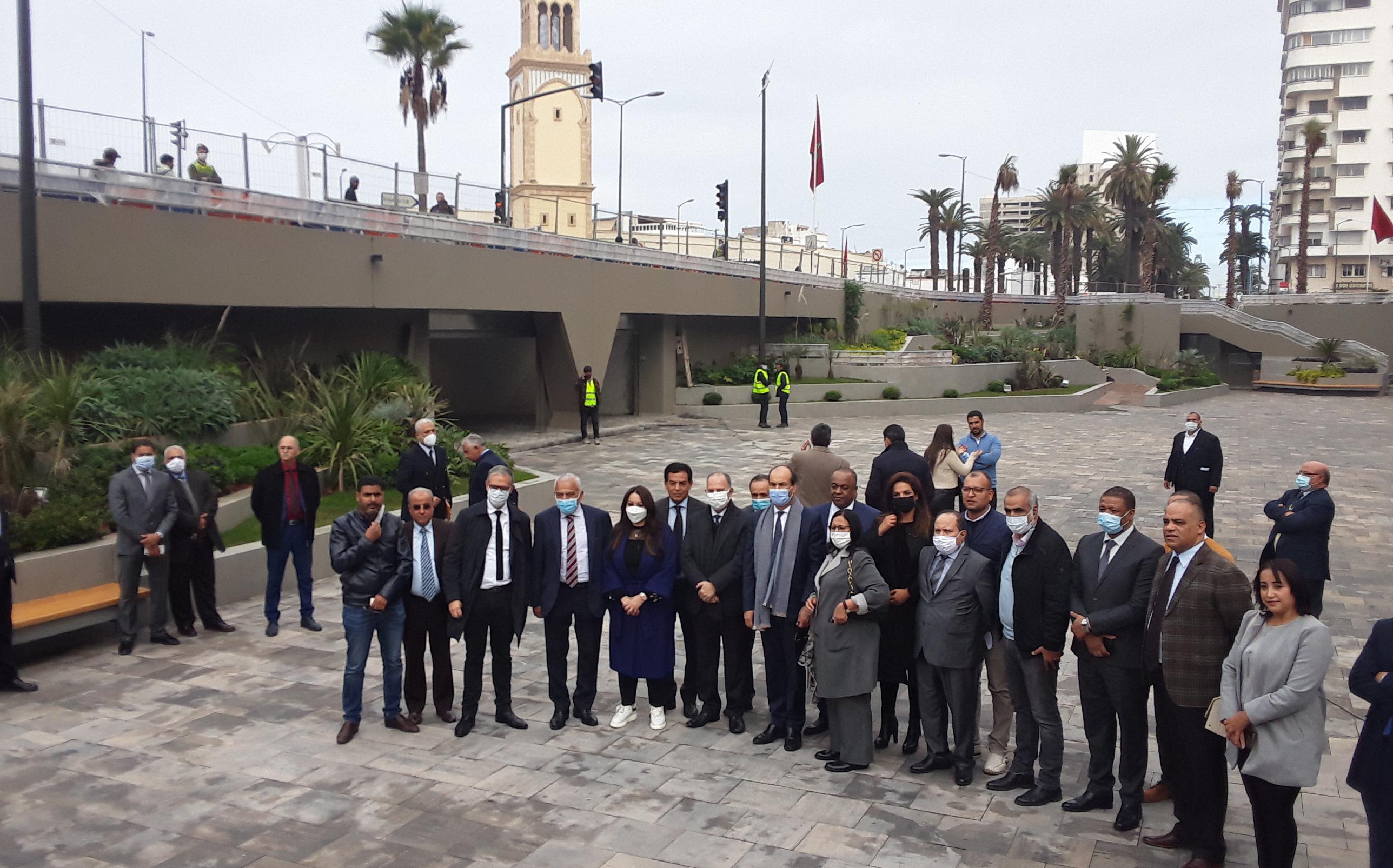 مسؤولو الدار البيضاء يتفقدون أشغال تهيئة مرافق معلمة "الكرة الأرضية"