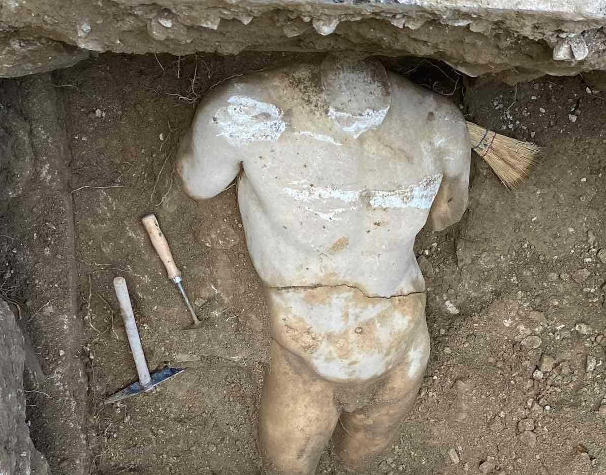 Statue found near the Odeon of Herodes Atticus