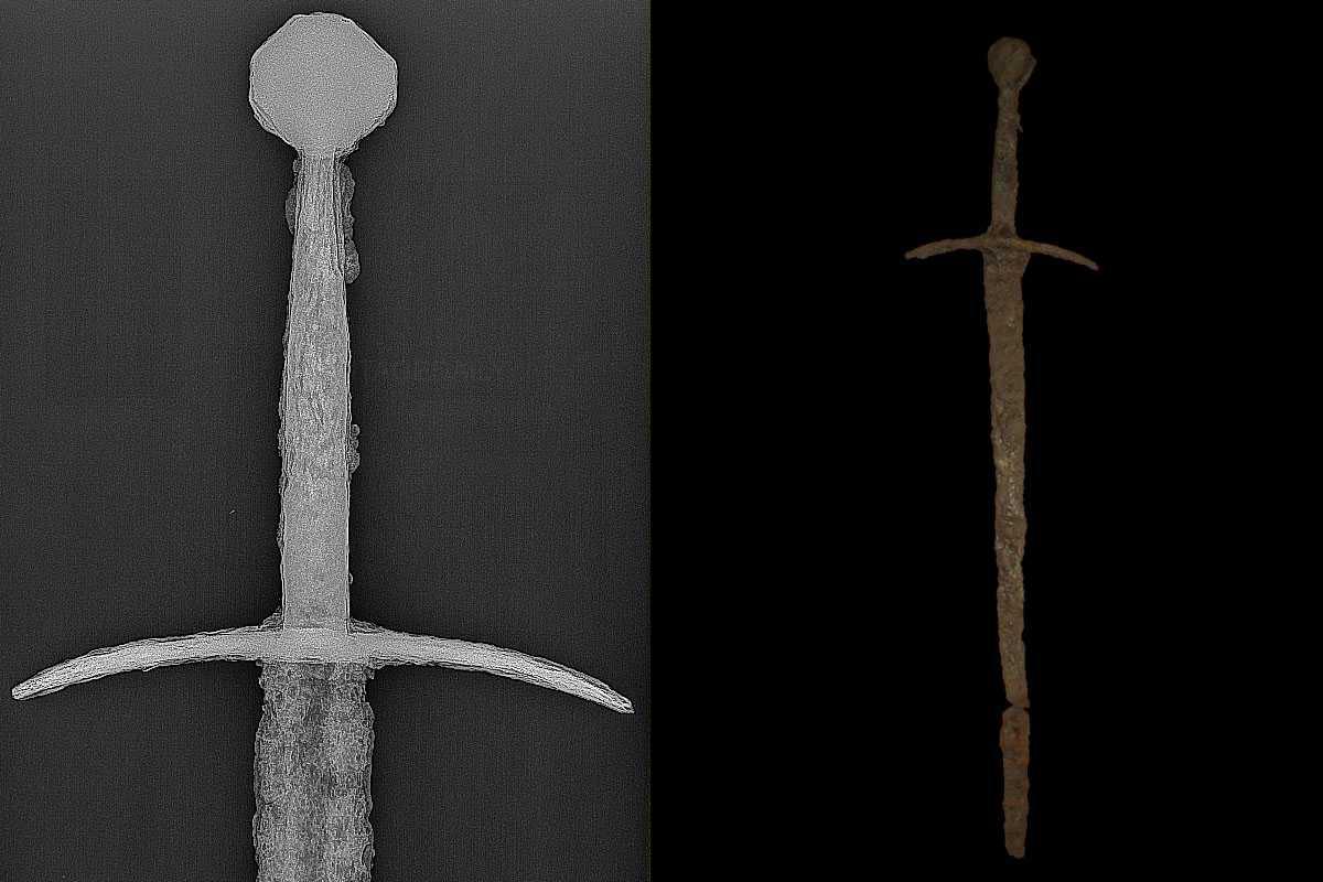 Rare discovery of two-handed medieval sword