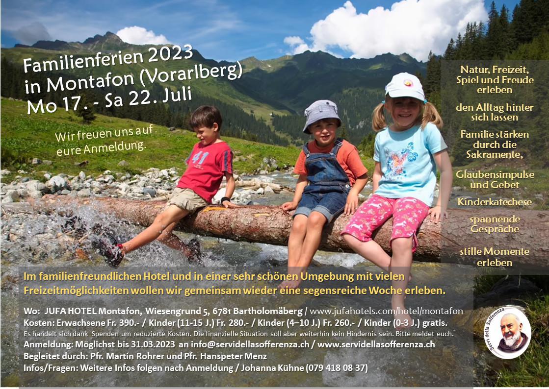 Familienferien 2023 in Montafon (Vorarlberg)