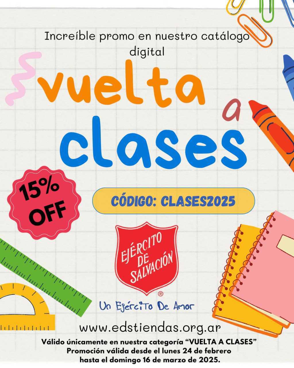 ¡Vuelta a Clases en la Tienda Virtual! VOUCHER 