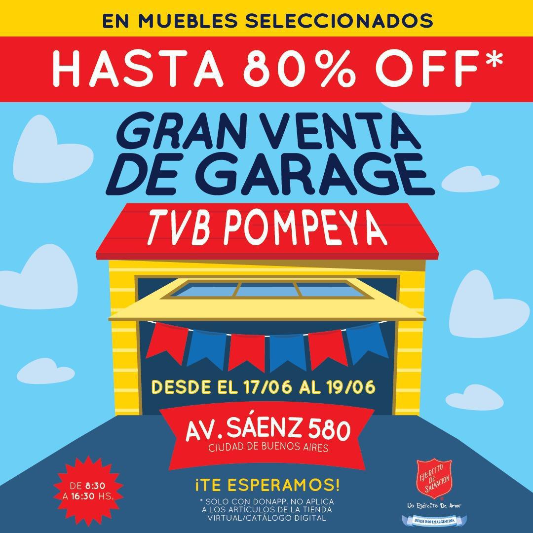 ¡Gran Venta de Garage TVB Pompeya! Hasta 80%OFF