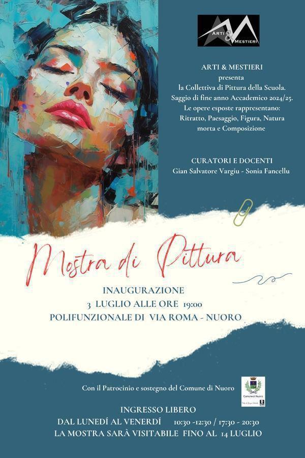 Polifunzionale Via Roma // MOSTRA COLLETTIVA DI PITTURA. L'ASSOCIAZIONE ARTI E MESTIERI PRESENTA LE OPERE DEGLI ALLIEVI DEI CORSI 2024/2025.