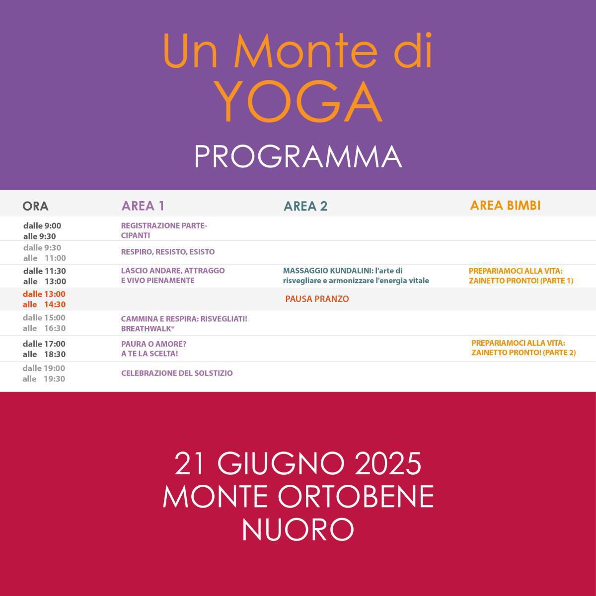 PADMA EXPERIENCE // 10ª EDIZIONE DI UN MONTE DI YOGA ALL’ORTOBENE