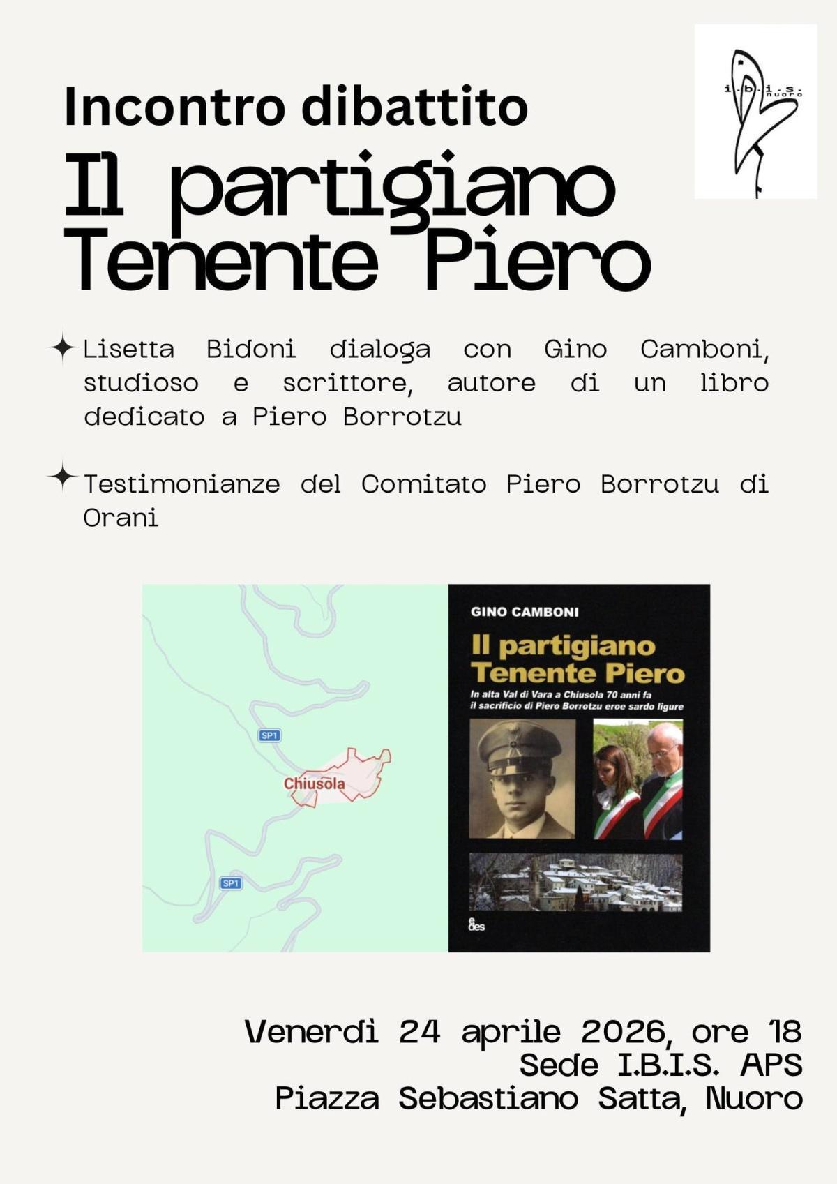 Centro Culturale IBIS // Presentazione del libro "Il Partigiano Tenente Piero" - di Gino Camboni Centro Culturale IBIS // Presentazione del libro "Il Partigiano Tenente Piero" - di Gino Camboni